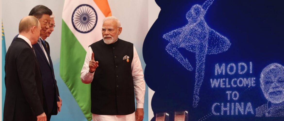 चीनमध्ये ड्रोनशोद्वारे मोदींचं स्वागत ? साफ खोटं !!!